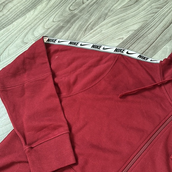 Red Nike Zip Up Sweater - Picture 4 of 7